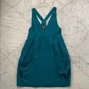 Teal Ali Ro Silk Dress
